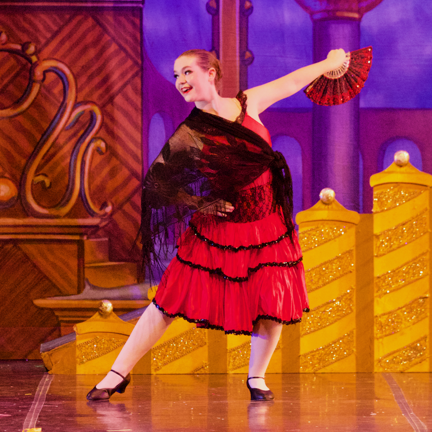 Leah performing in the Spanish dance in the Nutcracker