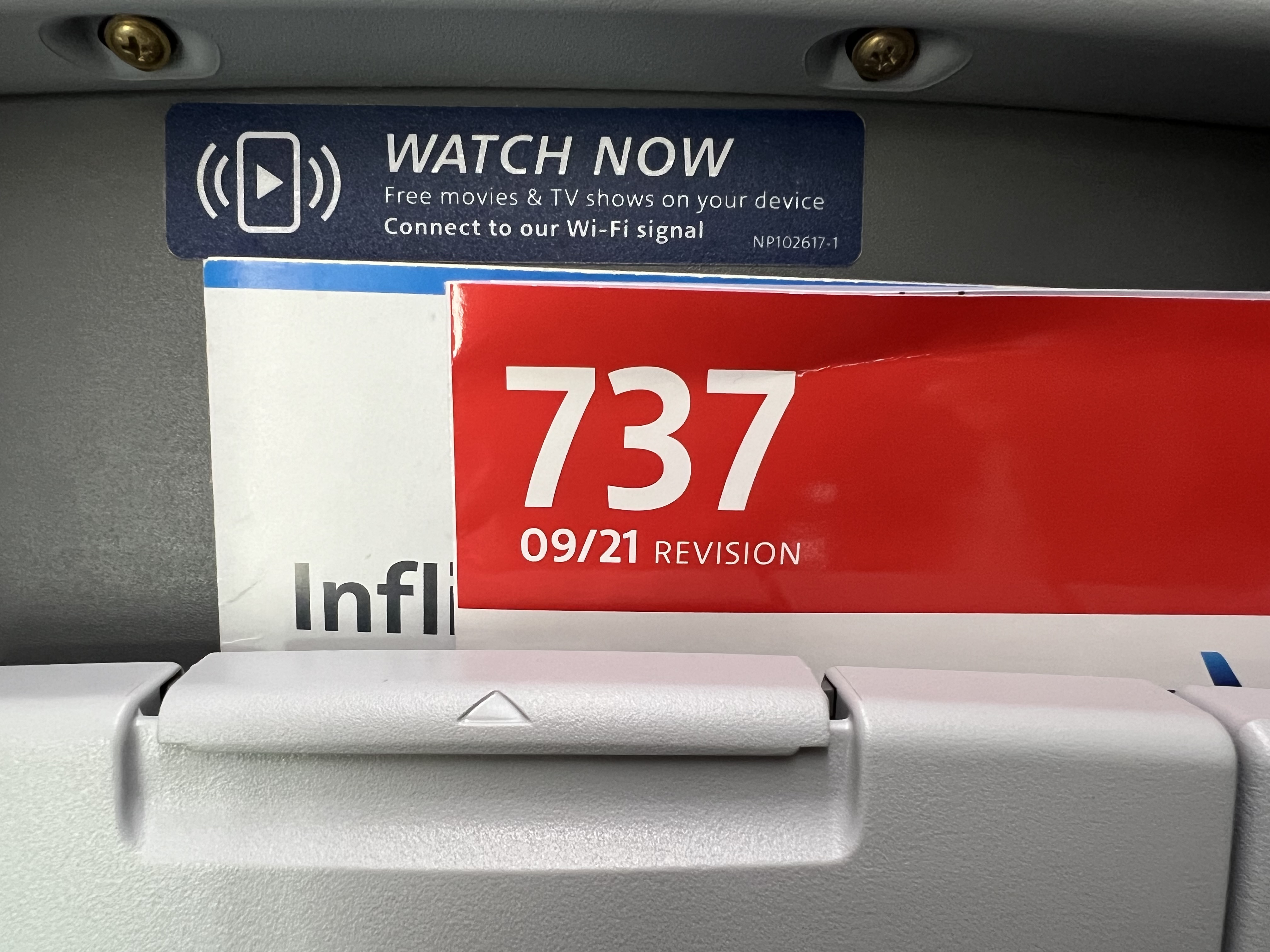737MAX seat card