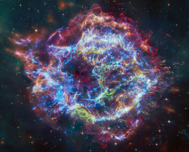 a composite image of the Cassiopeia A supernova remnant