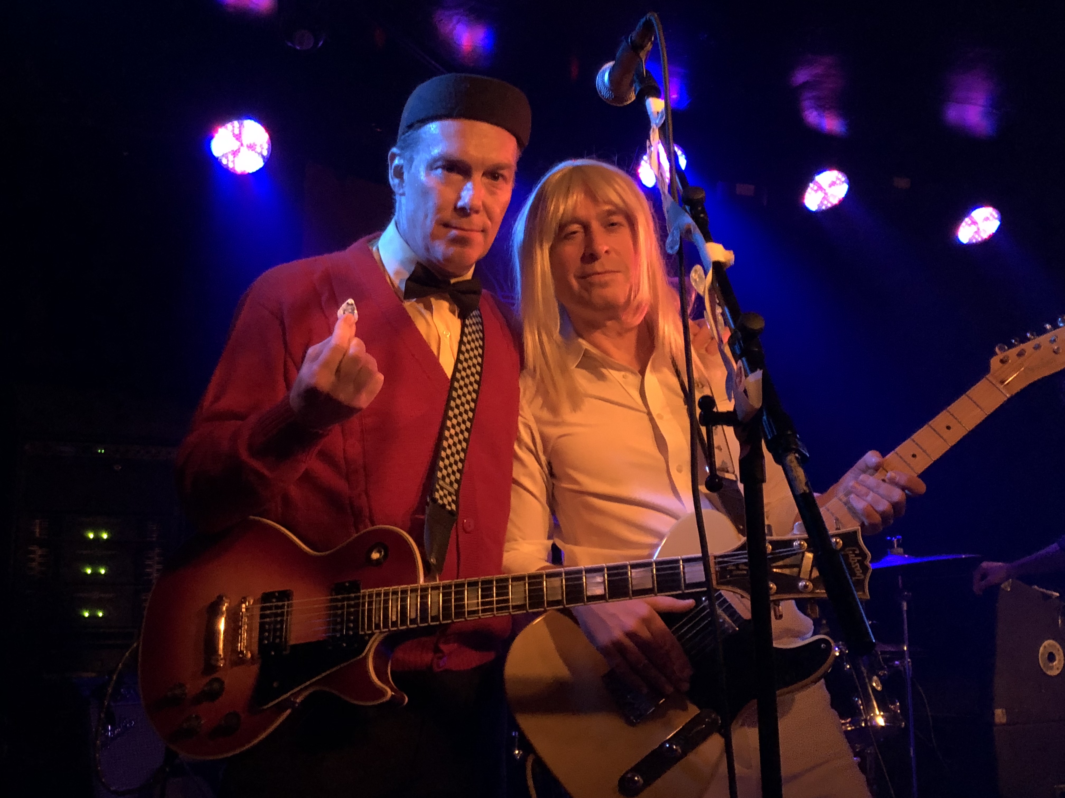 John and Tony dressed as Rick Nielsen and Robin Zander